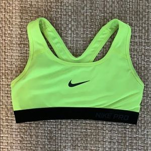 Nike pro neon sports bra XS